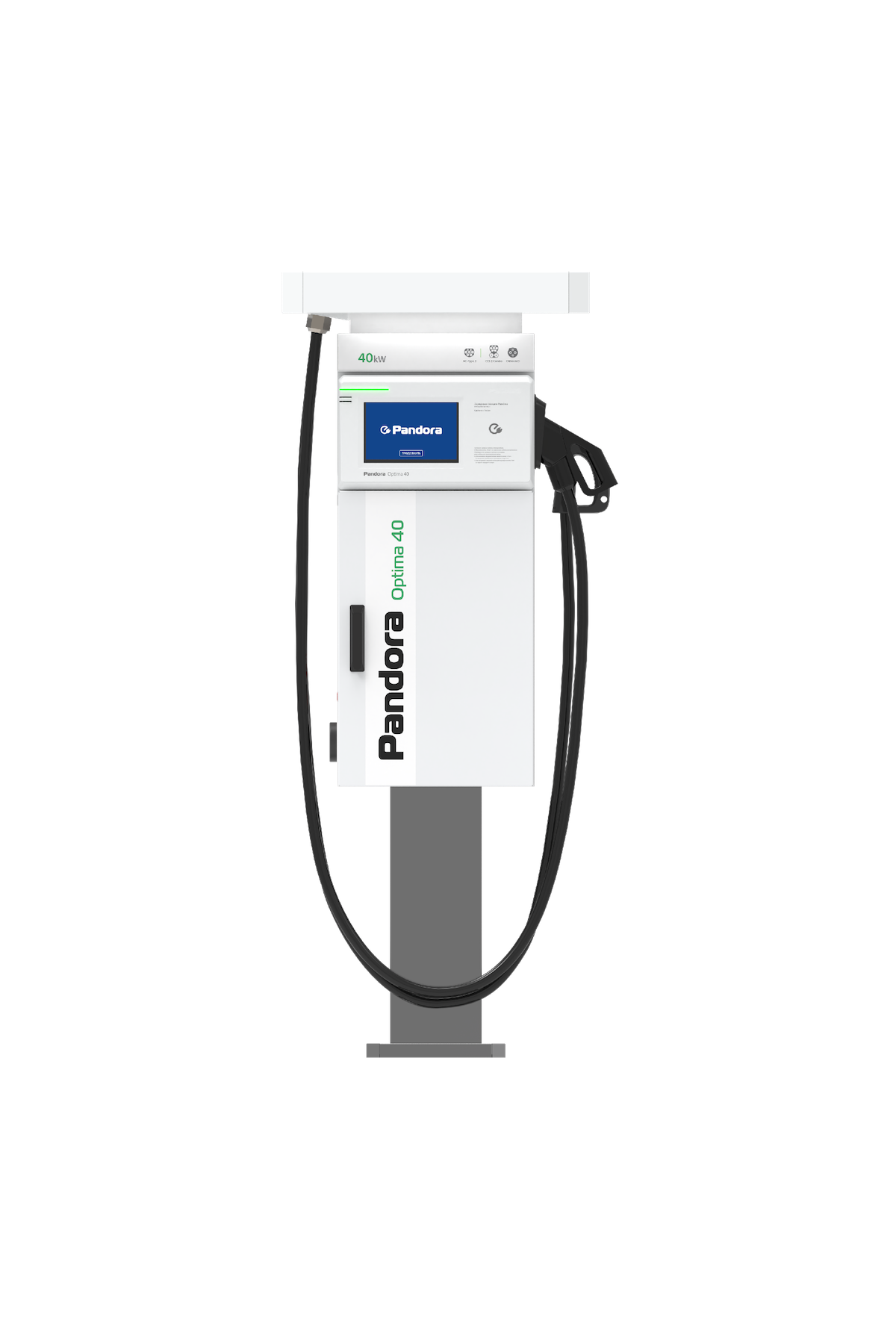 Зарядная станция для электромобилей Pandora Optima DC 40/22 CCS2 + CHAdeMO + АС-розетка Type2